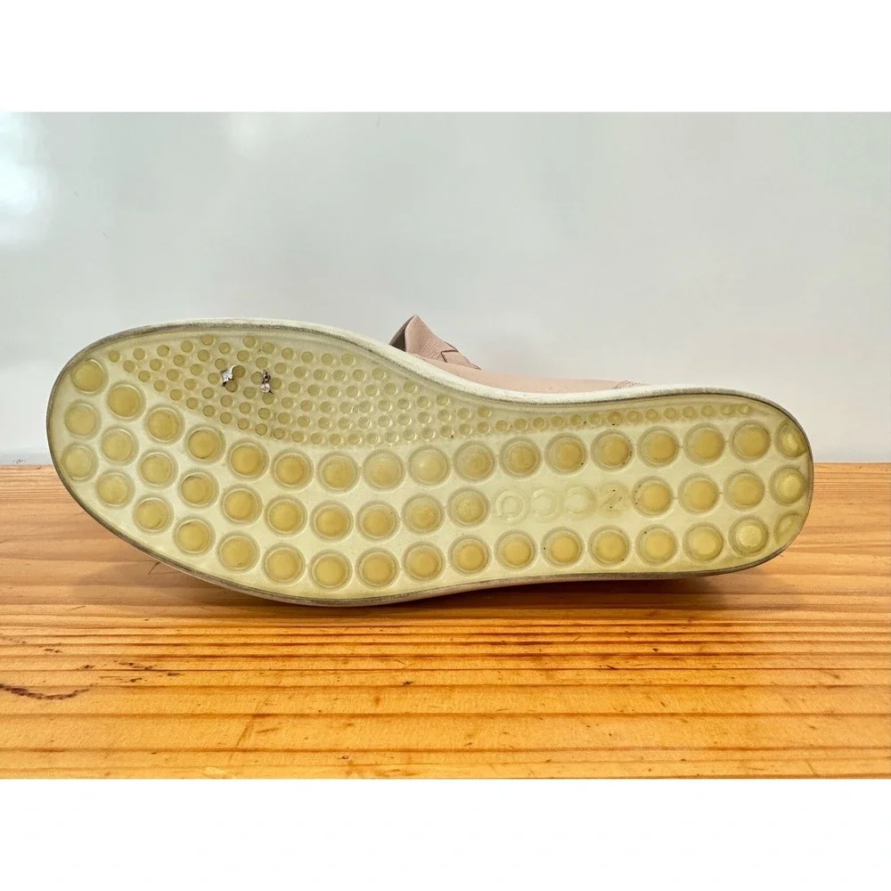 ECCO Soft 7 Rose Dust Pink Woven Leather Slip On Shoes / Women's EU 40 US 9 Wide